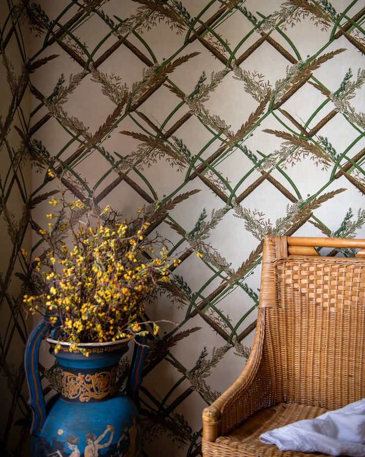 Ornamental Reed Anthracite wallpaper by Mind the Gap (WP30163), view 2