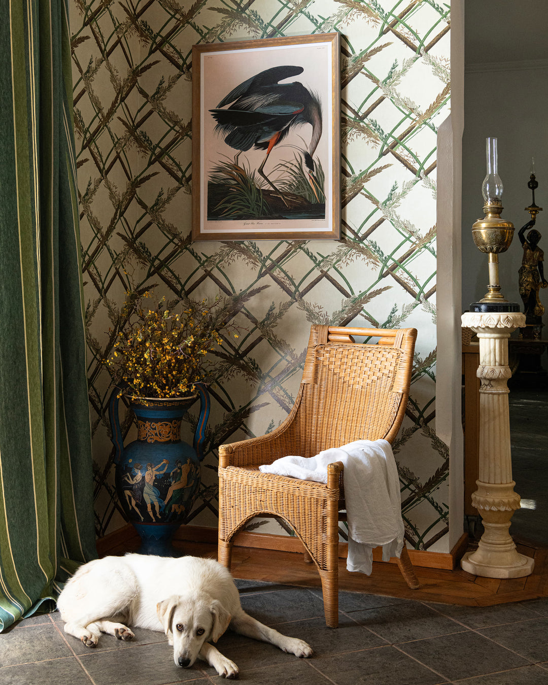 Ornamental Reed Anthracite wallpaper by Mind the Gap (WP30163), view 3