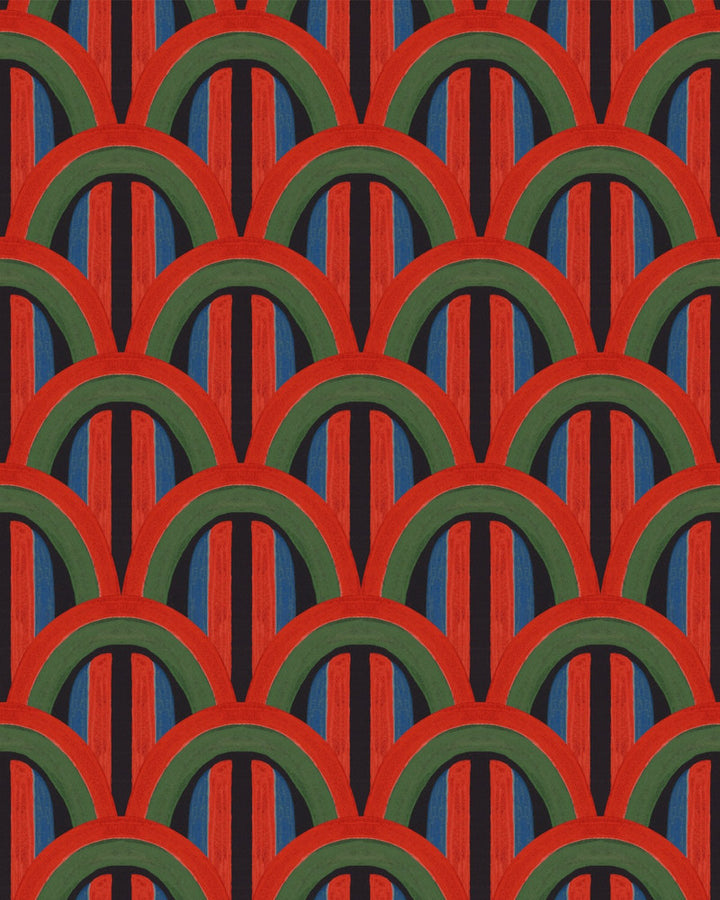 Mind The Gap Wallpaper ESTIVO Settembre Wallpaper (WP30192) | WP30192 | LA DOLCE VITA | 1 roll x 20.5 x 393.7 in | 0.52m / 20.5in | 10m / 393.7in | 4.68mp | 50cm / 19.6in | Black, Blue, Green, Red | Satin Matte | Paste the wall | 1-roll in a box | Fabric Carolina | https://www.fabriccarolina.com/