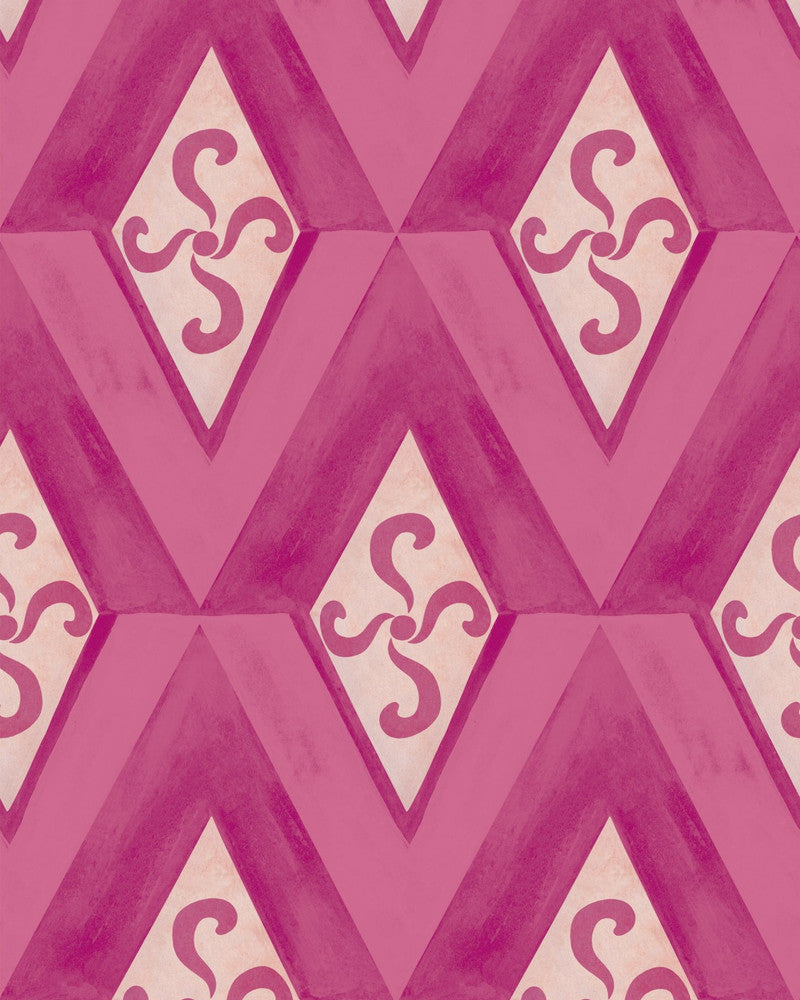 Girandola Azalea Wallpaper by Mind the Gap Designer Wallpaper LA DOLCE VITA Satin Matte Made in Europe Paste the wall 1 roll x 20.5 x 10.9 yards - Swanky Fabrics -