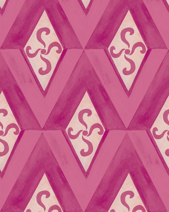 Girandola Azalea Wallpaper by Mind the Gap Designer Wallpaper LA DOLCE VITA Satin Matte Made in Europe Paste the wall 1 roll x 20.5 x 10.9 yards - Swanky Fabrics -