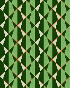 Mind The Gap Wallpaper ONDE Verde Wallpaper (WP30203)