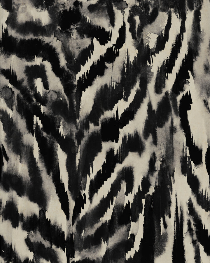 ZEBRATO Nero Wallpaper (WP30212) by Mind The Gap | WP30212 | LA DOLCE VITA | 1 roll x 52 x 1000 cm / 20.5 x 393.7in | 0.52m / 20.5in | 10m / 393.7in | 5.20sqm / 55.9sq ft | 80cm / 31.4in | Grey, Charcoal | Non-woven Satin | Paste the wall | 1-roll in a box | Fabric Carolina | https://www.fabriccarolina.com/