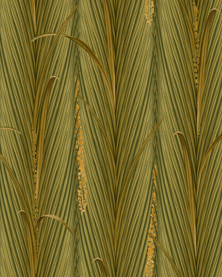 Mind The Gap Wallpaper DANUBE FOLIAGE Autumn Wallpaper (WP30219) | WP30219 | THE WETLANDS | 1 roll x 20.47 x 354.33 in | 0.52m / 20.5in | 9m / 354in | 5.20mp | 52cm / 20.5in | Green, Ochre | Non-woven | Paste the wall | 1-roll in a box | Fabric Carolina | https://www.fabriccarolina.com/