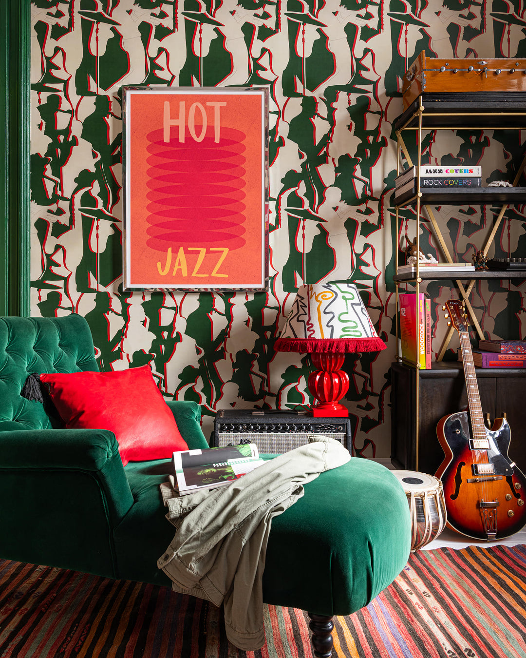 Mind The Gap Wallpaper TRIPPING Green Wallpaper (WP30247) - Fabric Carolina
