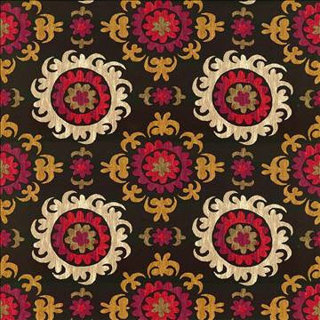 Zambra Onyx by Kasmir Designer Fabric 5062 100% Cotton CHINA 15,000 Wyzenbeek Double Rubs H: 27 inches, V: 25 2/8 inches 54 - Swanky Fabrics - Kasmir