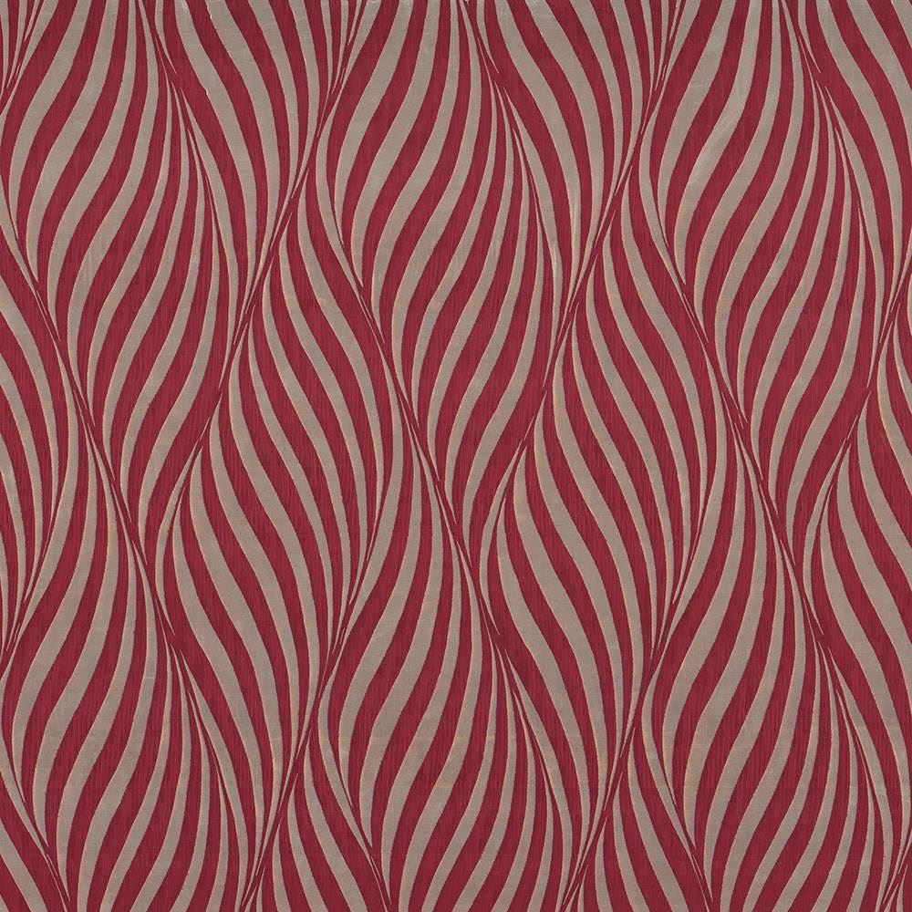 Zebra Crossing Cherry by Kasmir Designer Fabric 1426 100% Polyester INDIA Not Tested Horizontal: 13 4/8 inches and Vertical: 24 7/8 inches 54 - Swanky Fabrics -